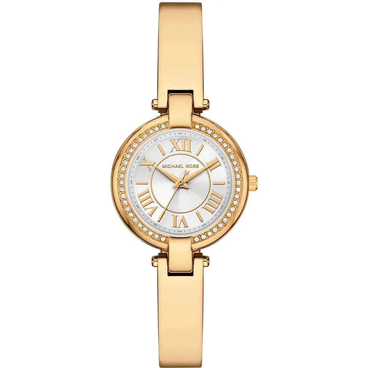 Michael Kors Laney MKO1110 Women's Gold Stainless Steel Pave Watch 30mm