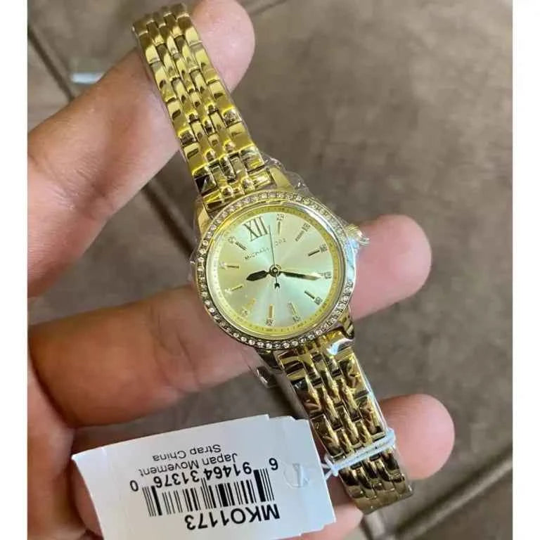 Michael Kors MKO1173 Women's Gold Stainless Steel Mini Watch 26mm