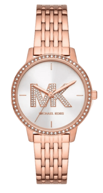 Michael Kors Melissa Gift Set MK1052 Women's White Dial Rose Gold Stainless Steel Watch