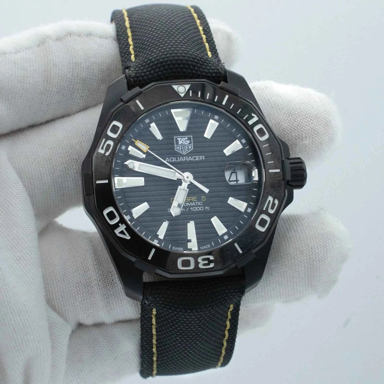 TAG Heuer Aquaracer Calibre 5 Automatic Black Dial Men's Watch WAY218A.FC6362
