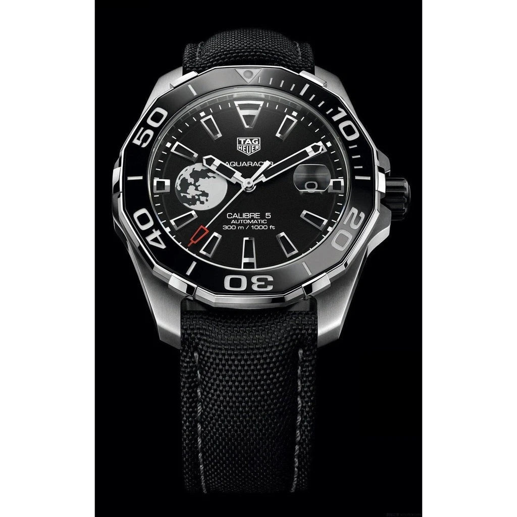 TAG Heuer WAY201J.FC6370 Aquaracer Moon Black Dial Mens Watch - Luxverse