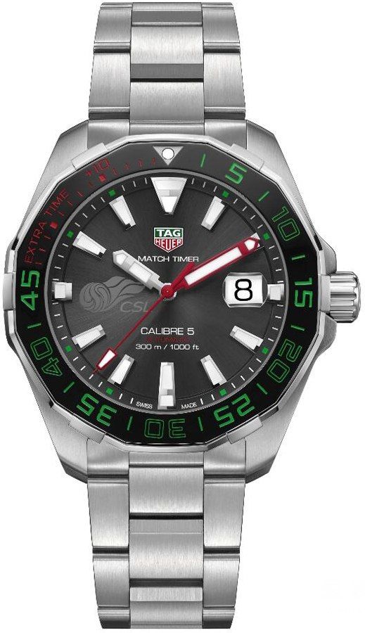 TAG Heuer WAY201E.BA0927 Aquaracer Match Timer Automatic Black Dial Men's Watch - Luxverse