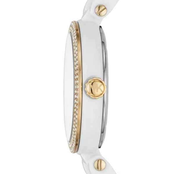 Michael Kors Delray Pave MK4315 Women's White & Gold Analog Watch