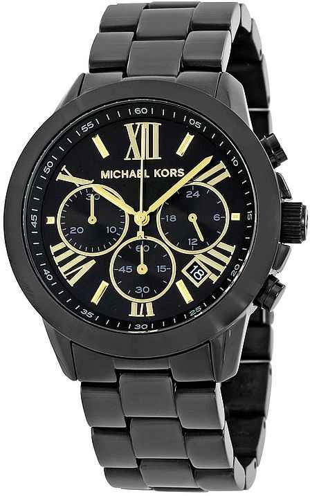 Michael Kors Mini Brecken MK6302 Women's Black Chronograph Stainless Steel Watch