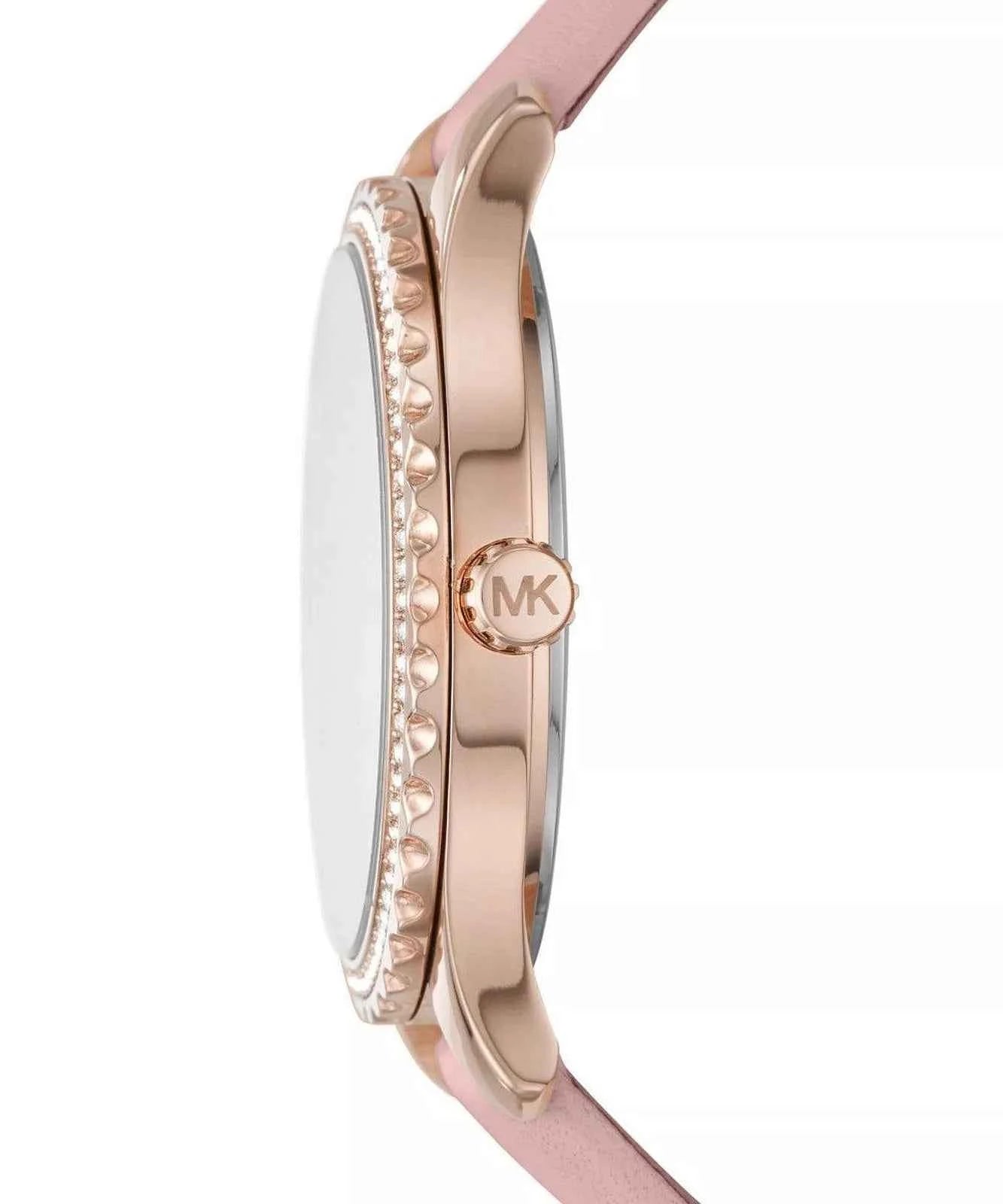 Michael Kors Layton MK2909 Women's Mother of Pearl Dial Pink Leather Watch