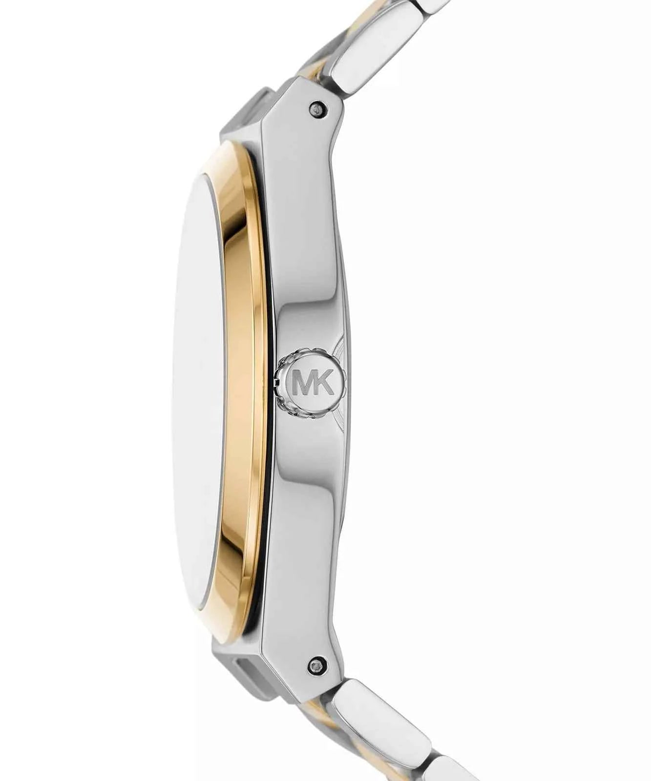 Michael Kors Lennox MK7464 Women's Silver Sunray Dial Two-Tone Stainless Steel Watch