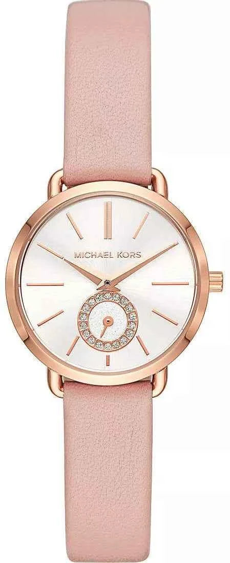 Michael Kors Portia MK2735 Women's White Dial Pink Leather Watch