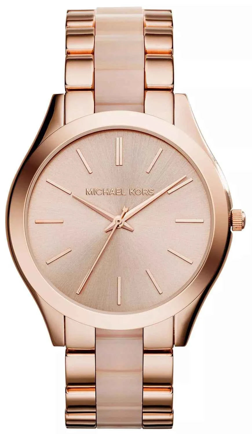 Michael Kors Slim Runway MK4294 Women's Brown Leather Analog Watch
