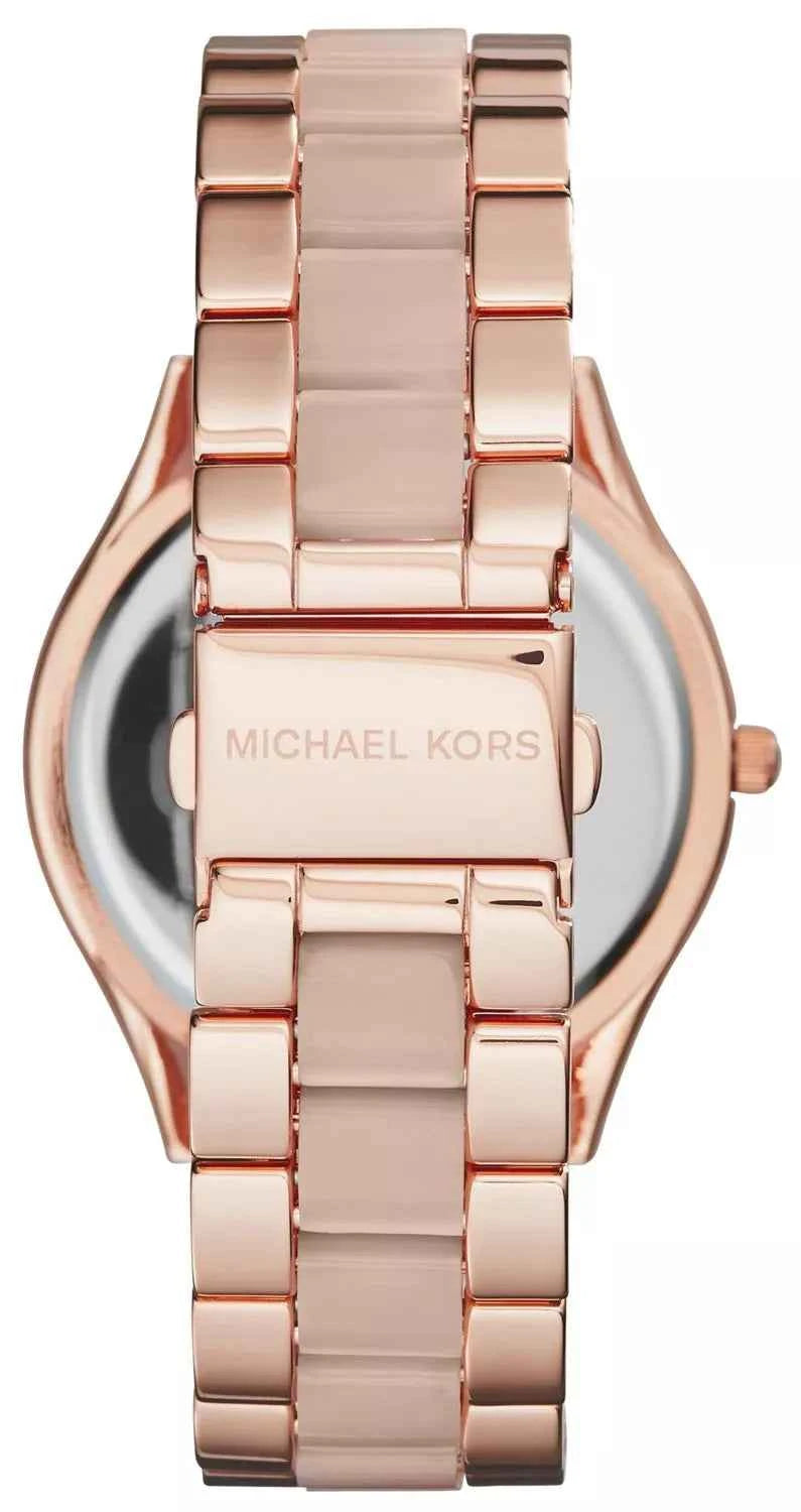 Michael Kors Slim Runway MK4294 Women's Brown Leather Analog Watch