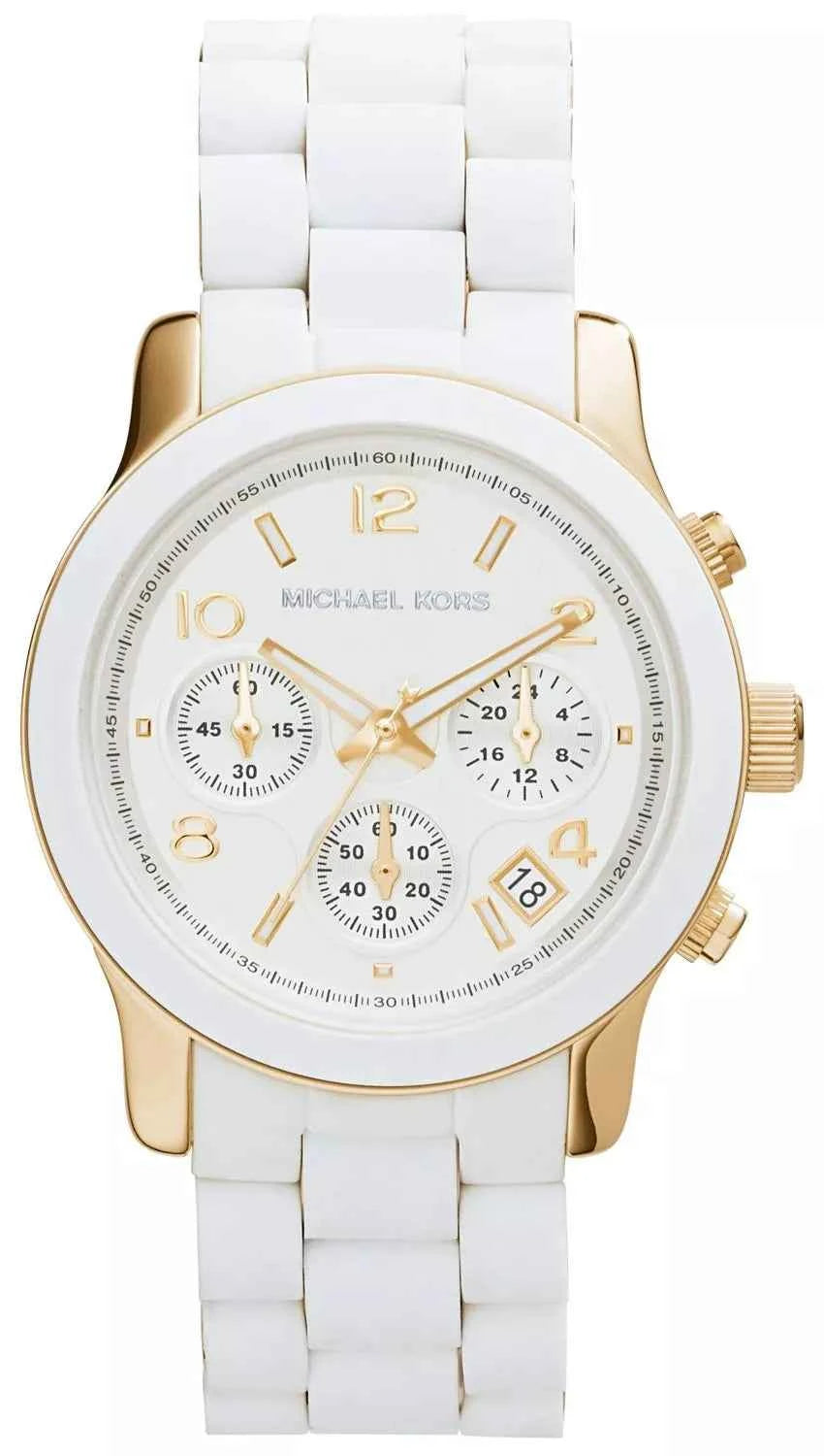Michael Kors Chronograph MK5145 Women's White Stainless Steel Watch