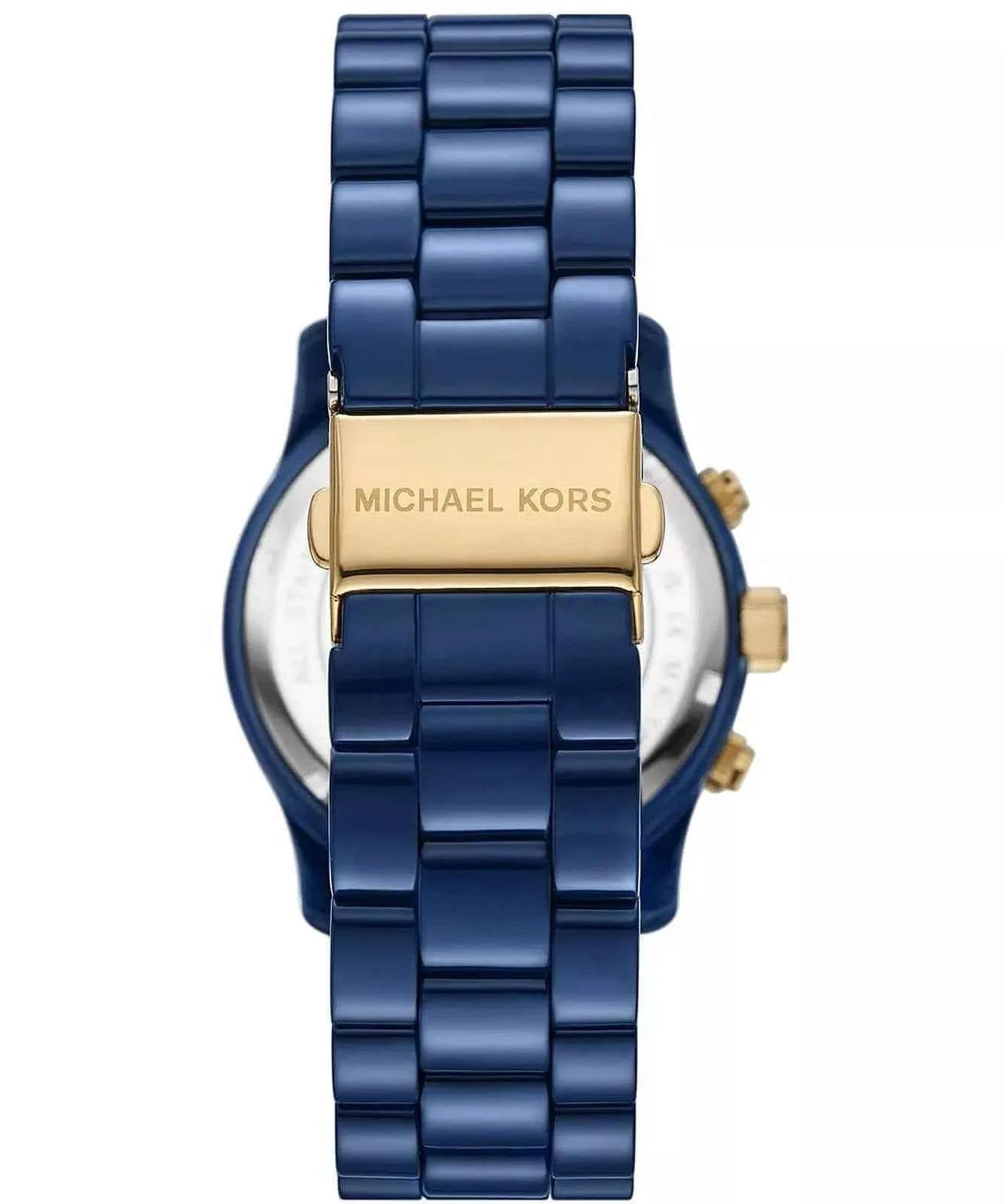 Michael Kors Runway Chronograph MK7332 Women's Navy Blue Stainless Steel Watch