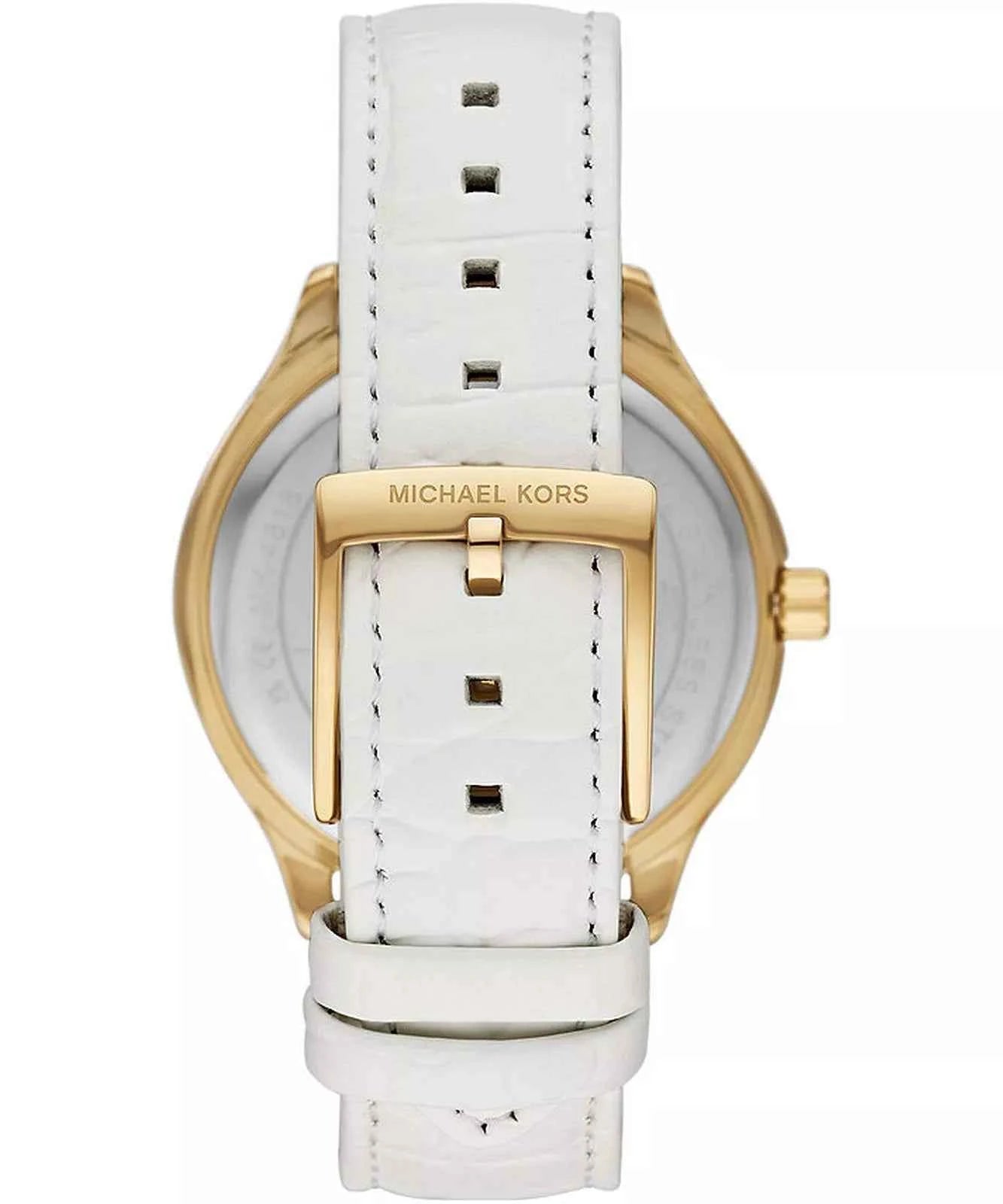 Michael Kors Sage MK4818 Women's White Leather Strap Watch