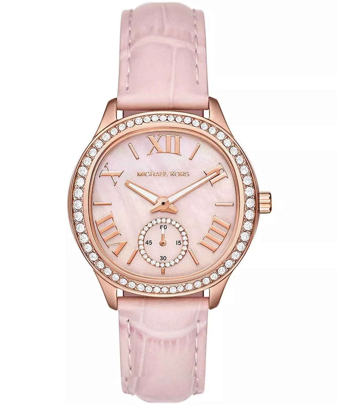 Michael Kors Sage MK4820 Women's Pink Leather Strap Watch