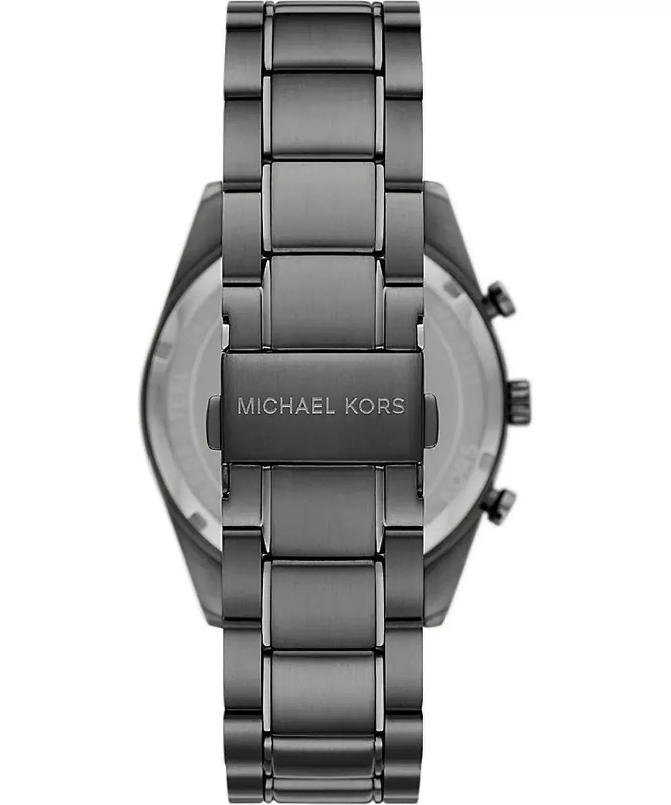 Back case of Michael Kors MK9111 quartz chronograph gray bracelet wristwatch