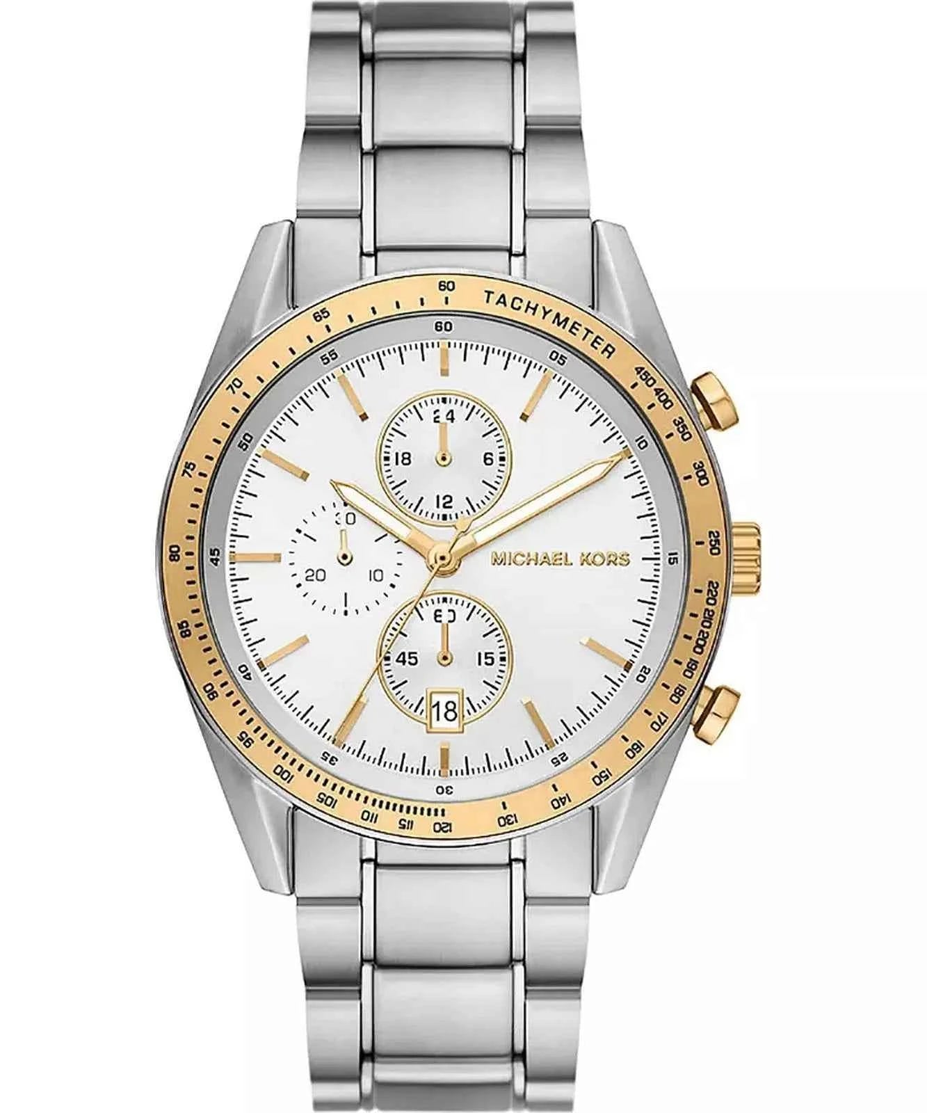 Michael Kors Accelerator MK9112 Men's White Dial Chronograph Watch