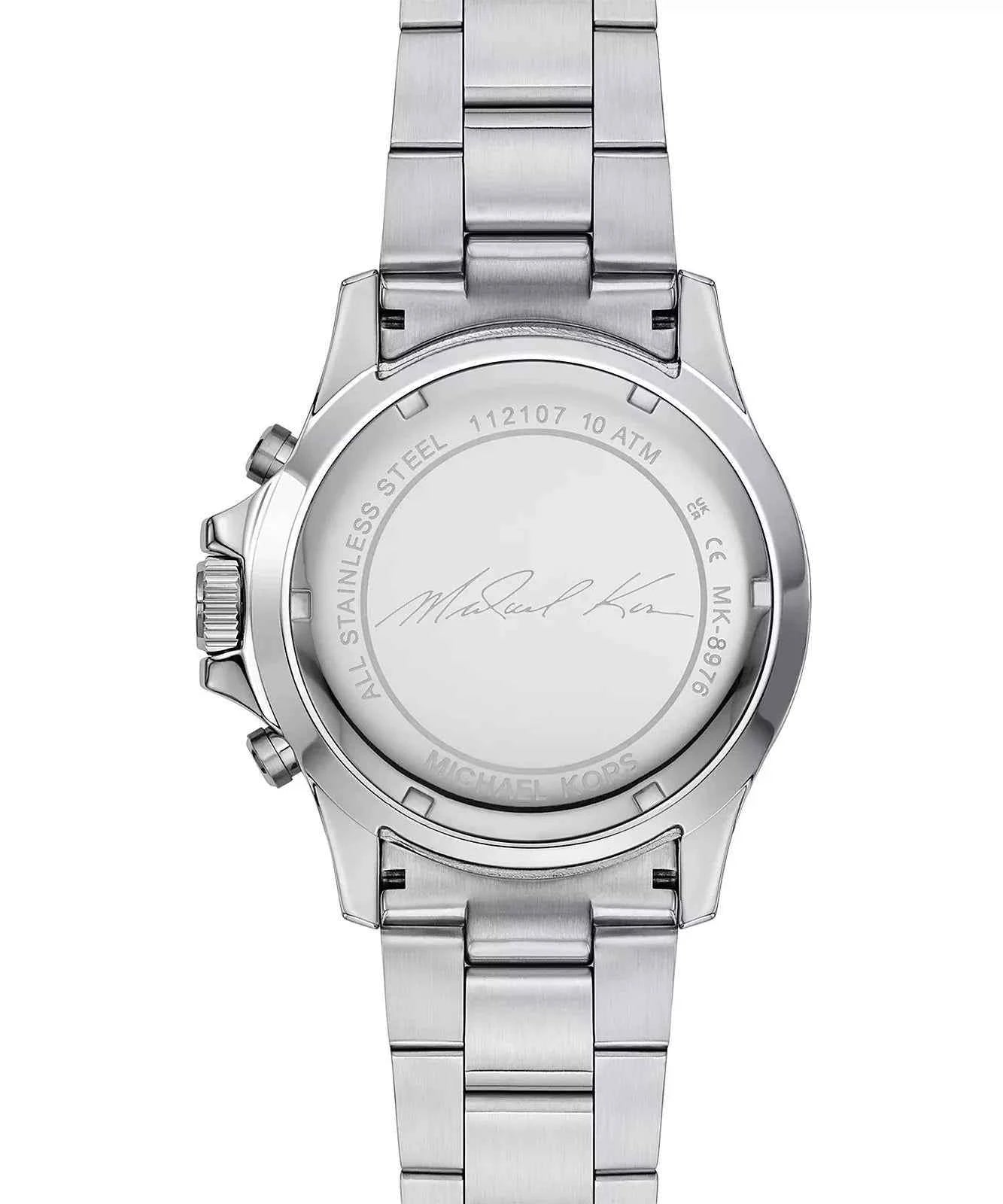Michael Kors Everest MK8976 Men's Black Dial Silver Stainless Steel Chronograph Watch