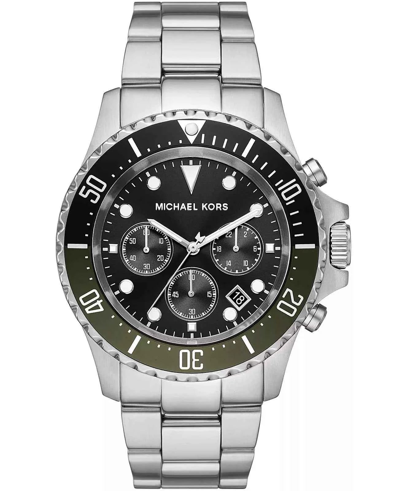 Michael Kors Everest MK8976 Men's Black Dial Silver Stainless Steel Chronograph Watch