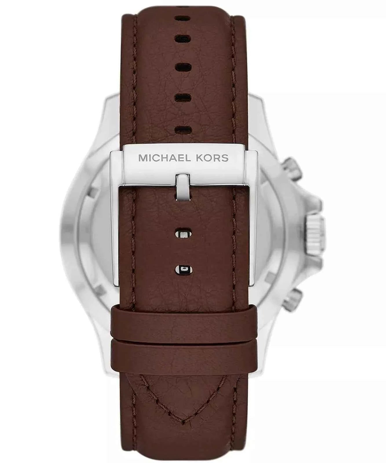 Michael Kors Everett MK9054 Men's Black Dial Brown Leather Chronograph Watch