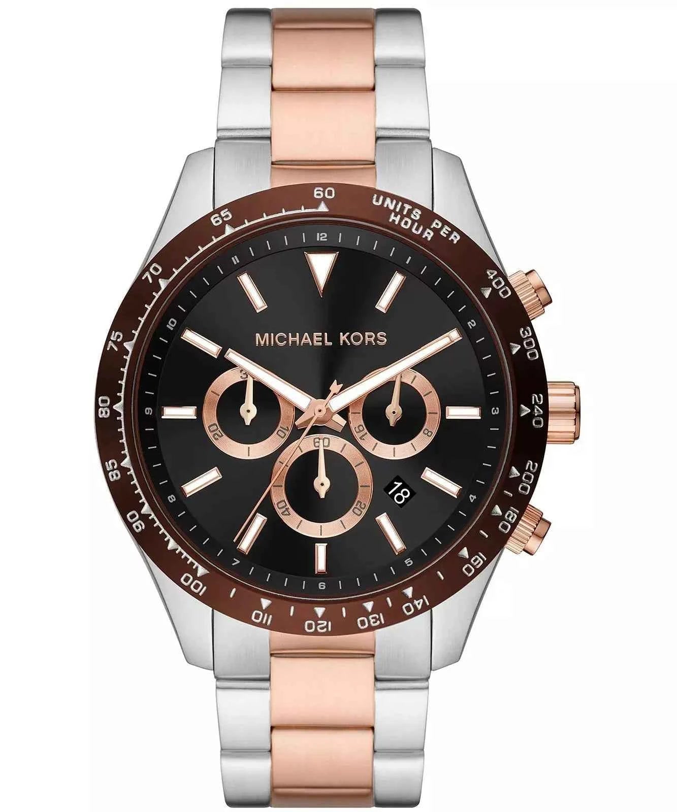Michael Kors Layton MK8913 Men's Black Dial Stainless Steel Chronograph Watch