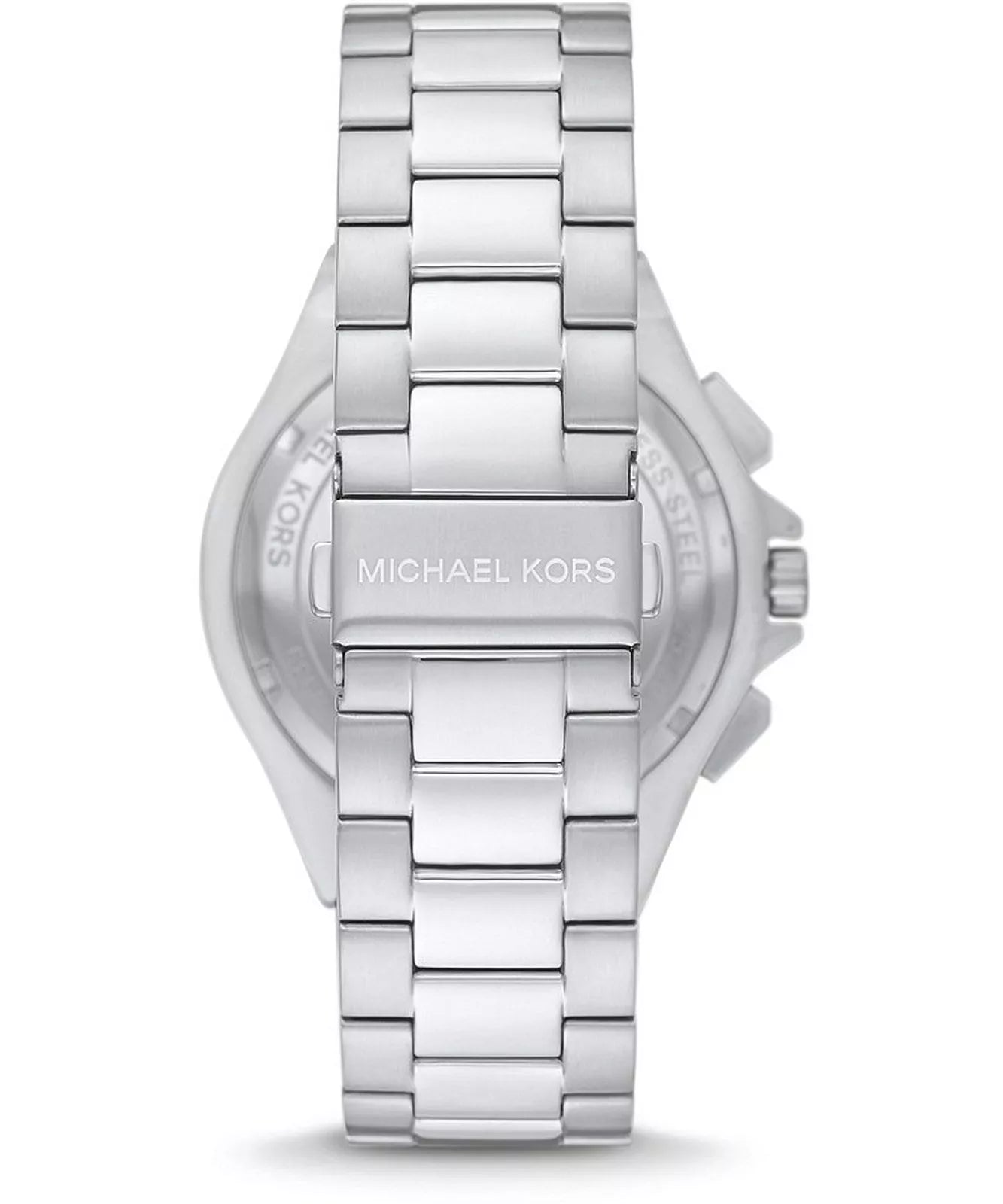 Back case of Michael Kors MK8938 quartz chronograph stainless steel wristwatch