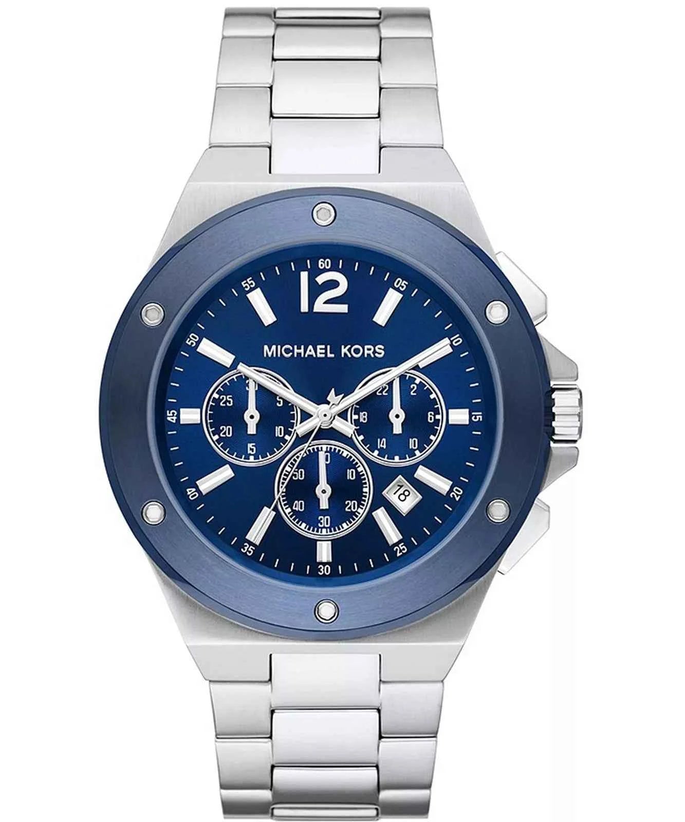 Michael Kors Lennox MK8938 Men's Blue Dial Stainless Steel Chronograph Watch