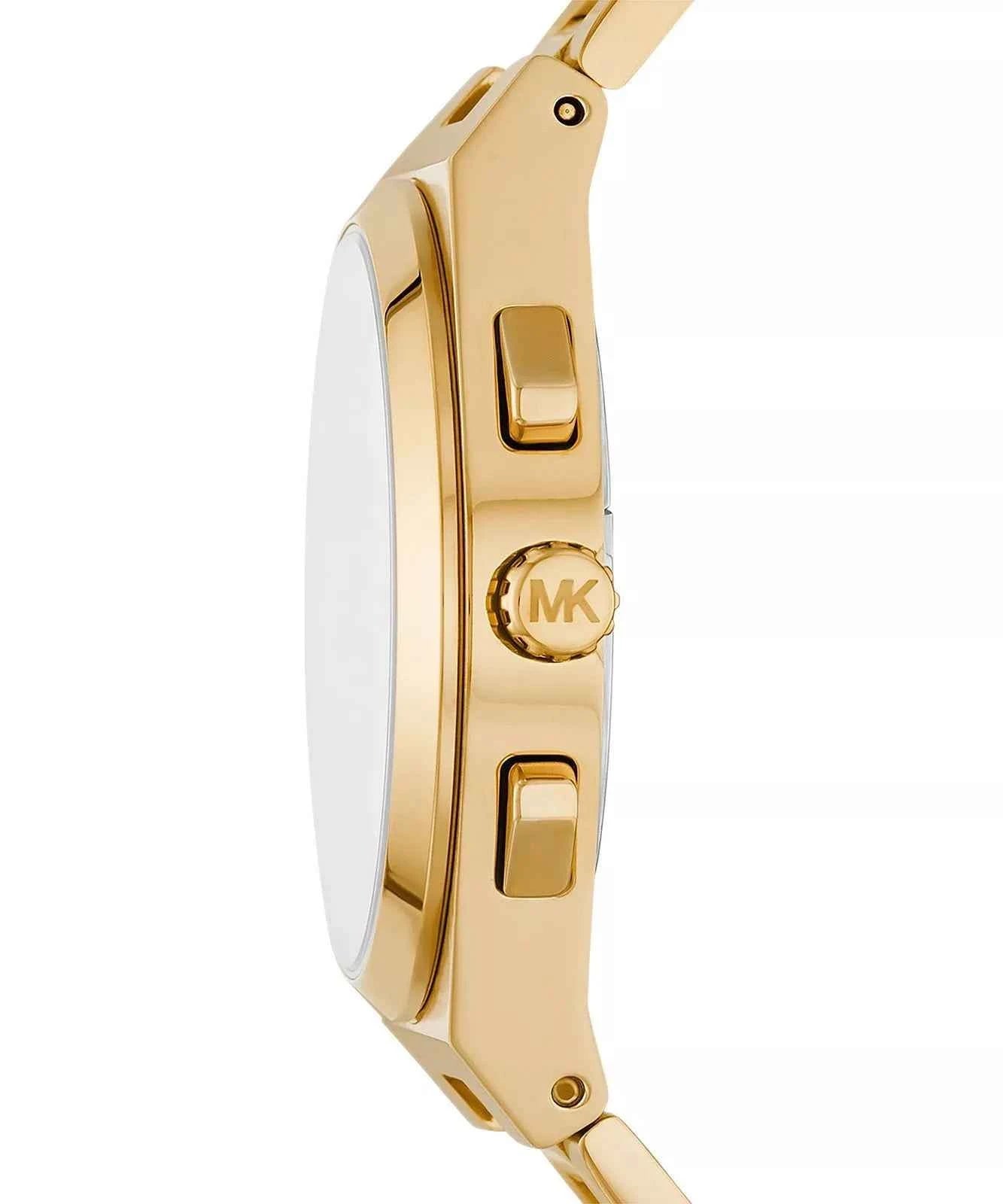 Michael Kors Lennox MK9120 Men's White Dial Gold Chronograph Watch