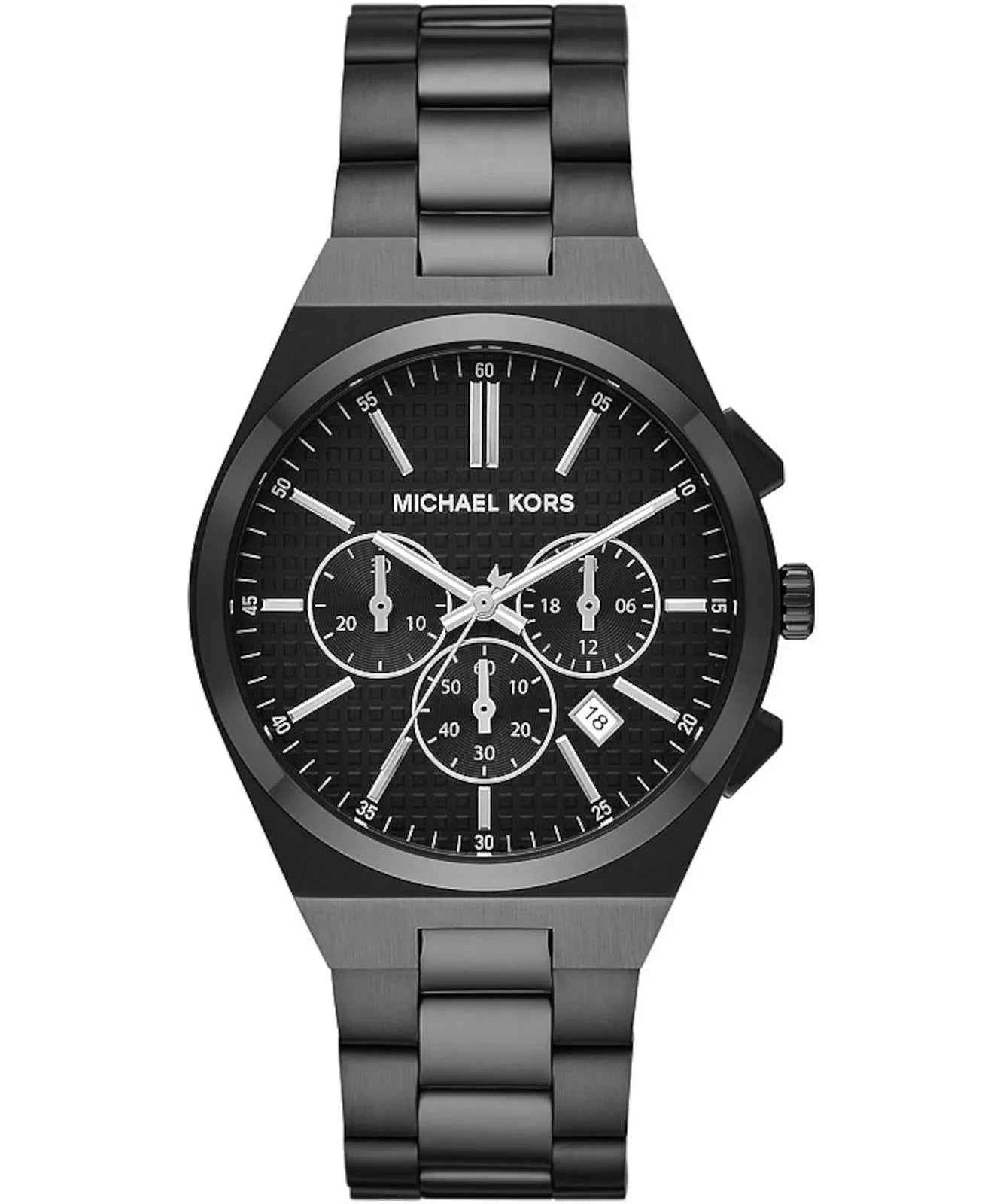 Michael Kors Lennox MK9146 Men's Black Dial Black Stainless Steel Chronograph Watch