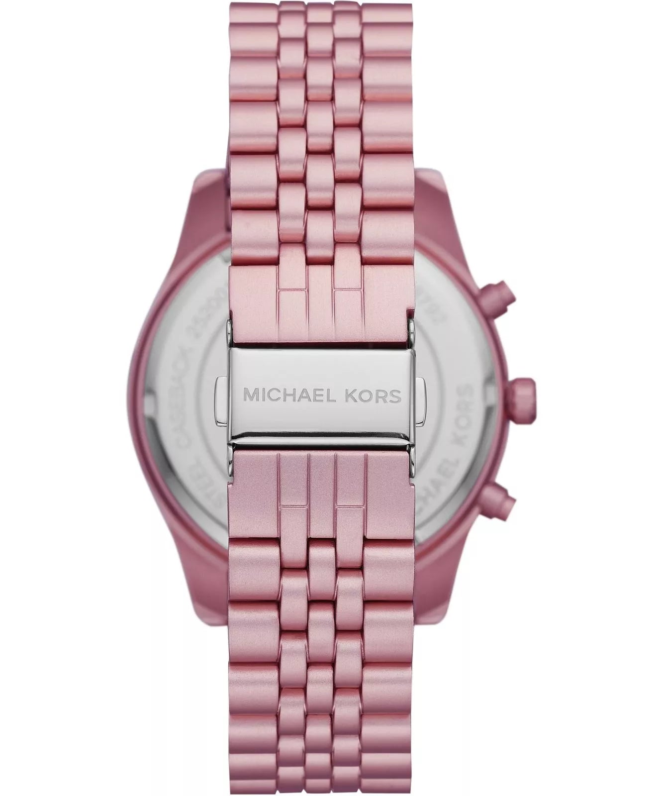 Back case of Michael Kors MK8792 quartz chronograph pink wristwatch
