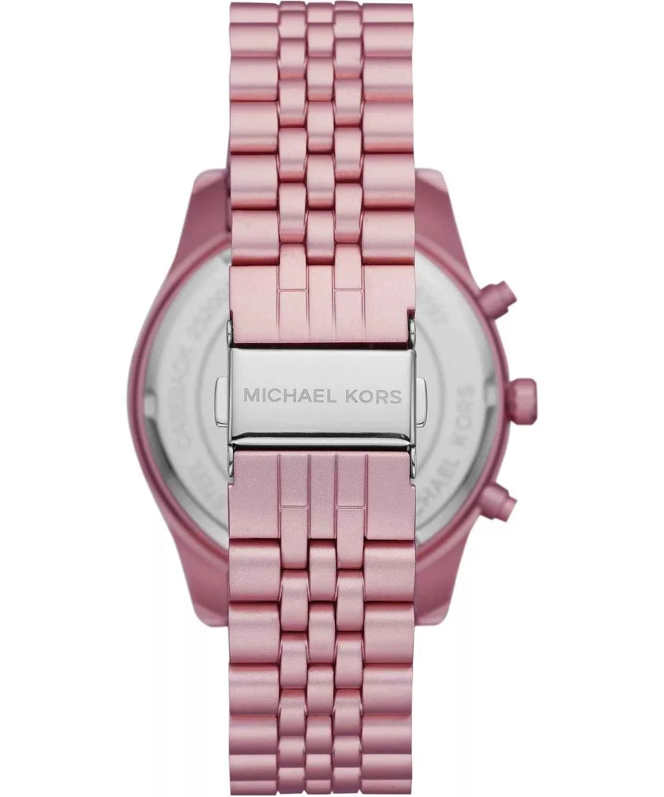 Michael Kors Lexington MK8792 Men's Rose Dial Pink Aluminum Chronograph Watch