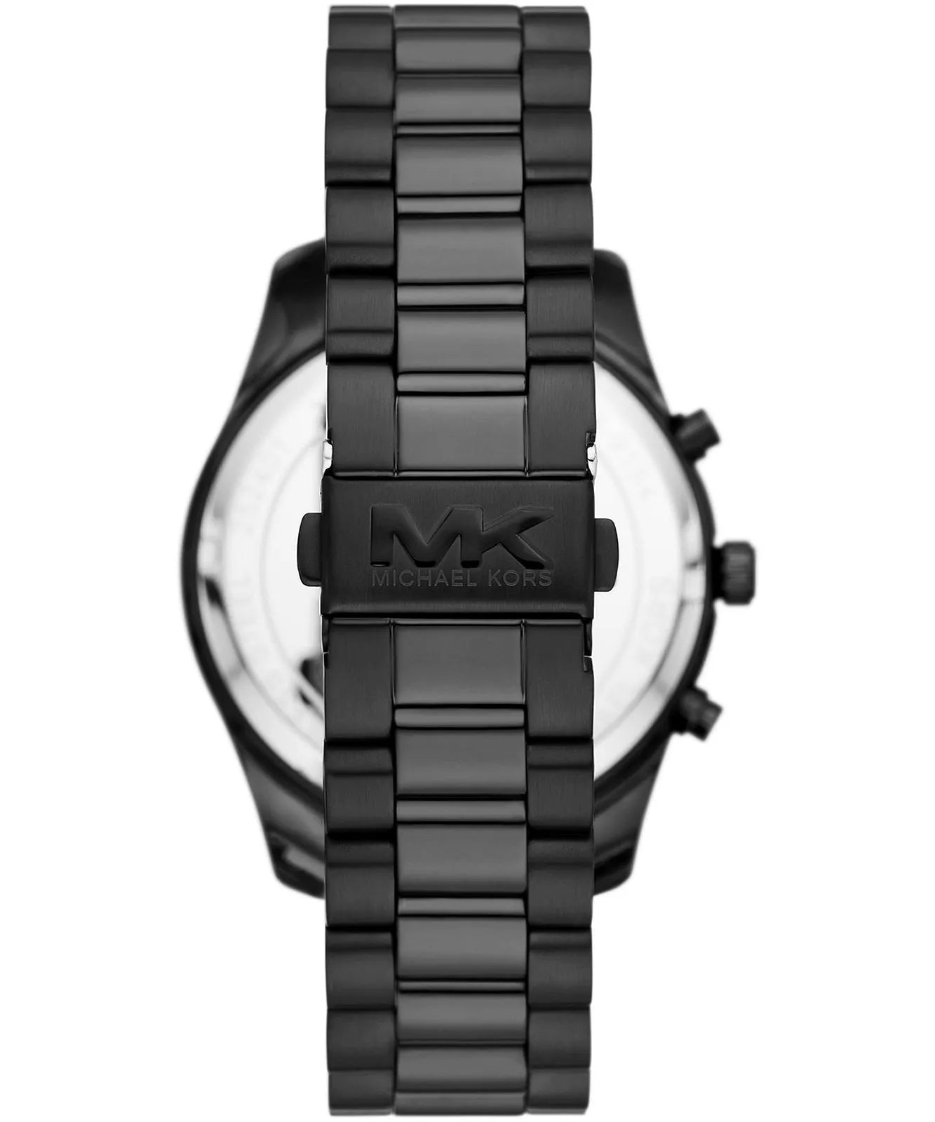 Back case of Michael Kors MK9154 men's black PVD stainless steel chronograph watch