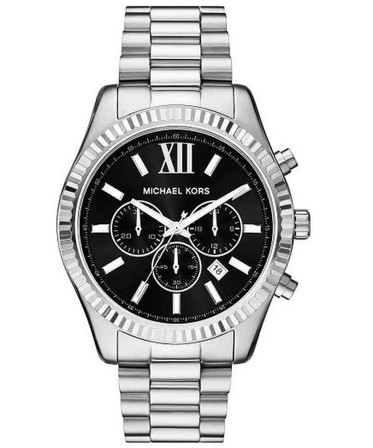 Michael Kors Lexington MK1091SET Men's Black Dial Chronograph Watch Gift Set