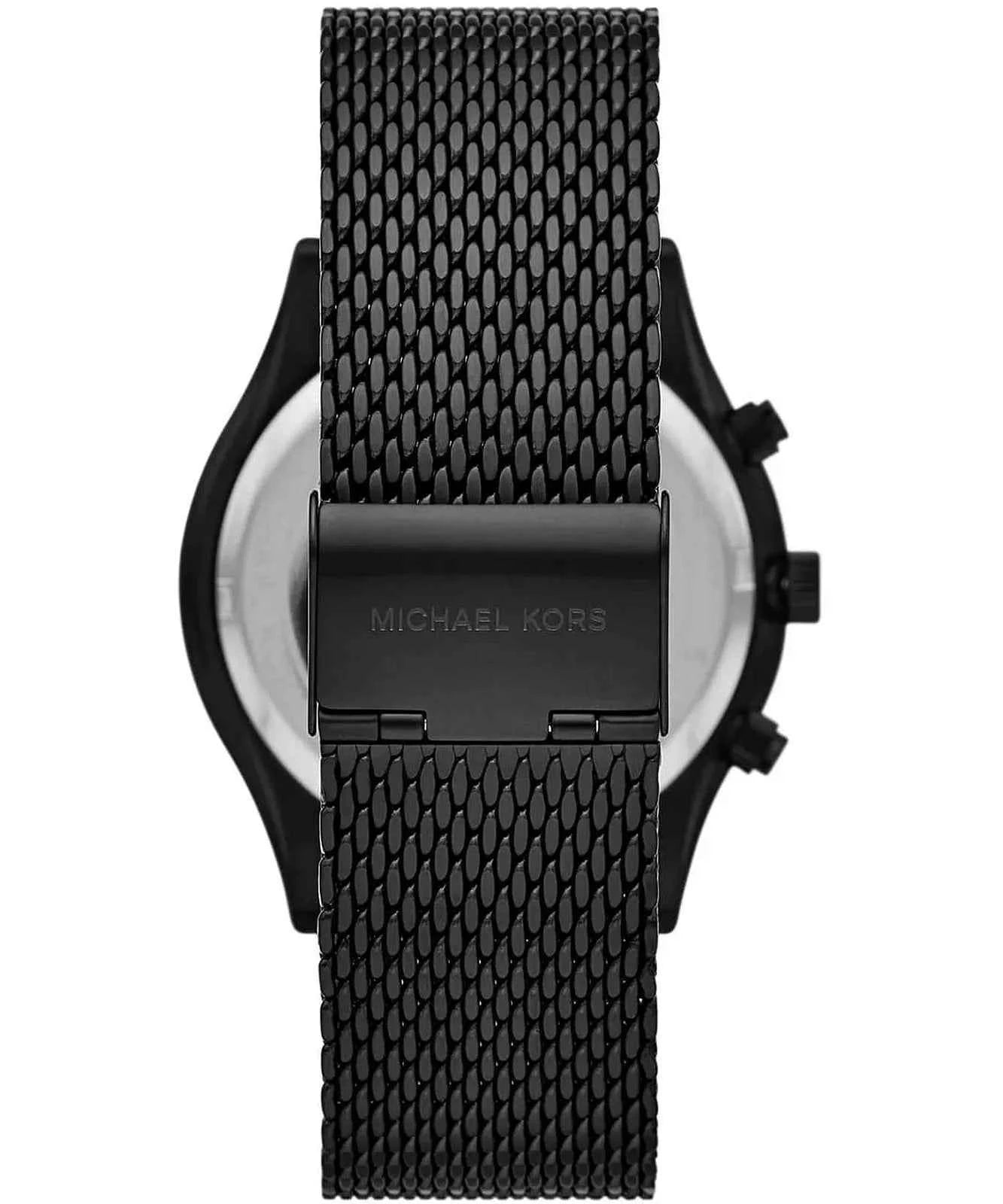 Michael Kors Slim Runway MK9060 Men's Black Dial Black Mesh Chronograph Watch