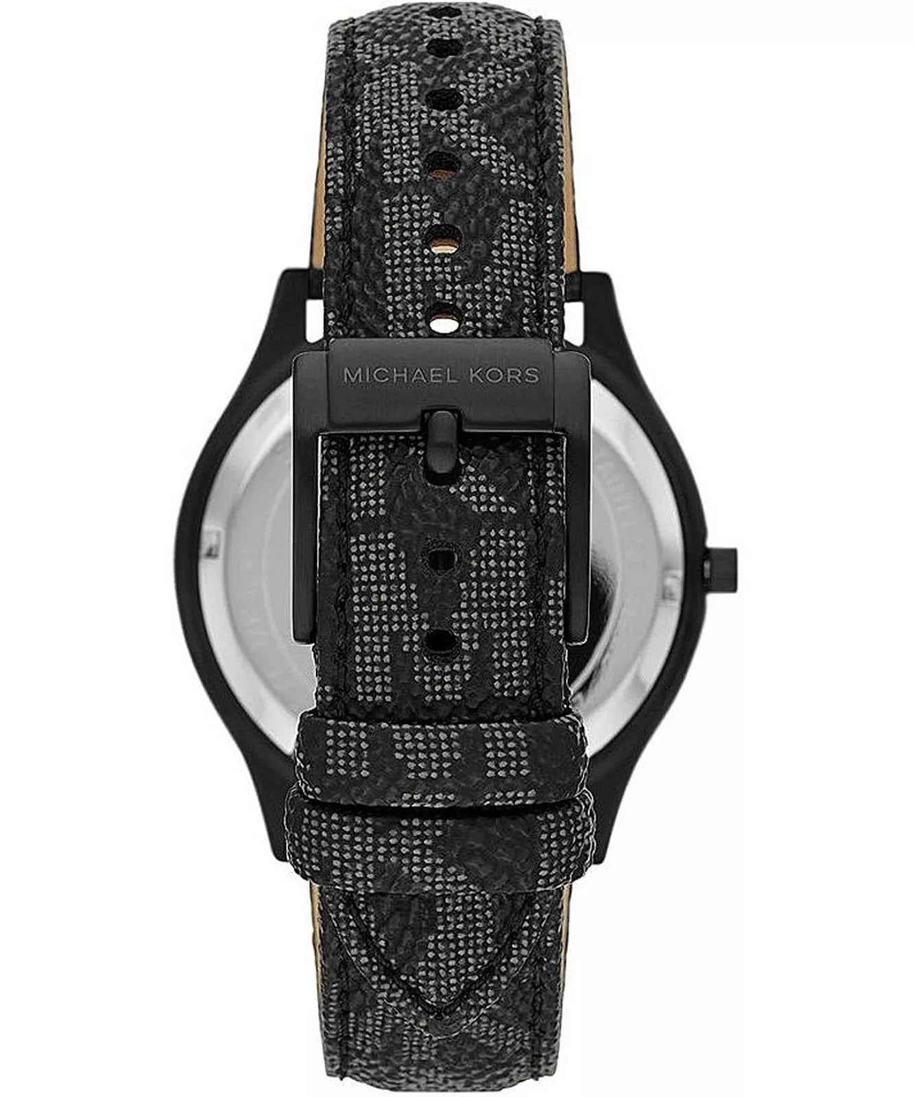 Michael Kors Slim Runway MK8908 Men's Black Dial Black PVC Watch