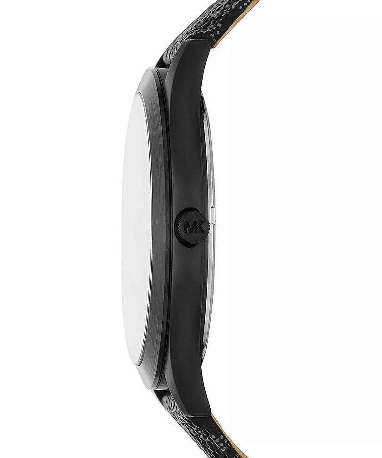 Michael Kors Slim Runway MK8908 Men's Black Dial Black PVC Watch