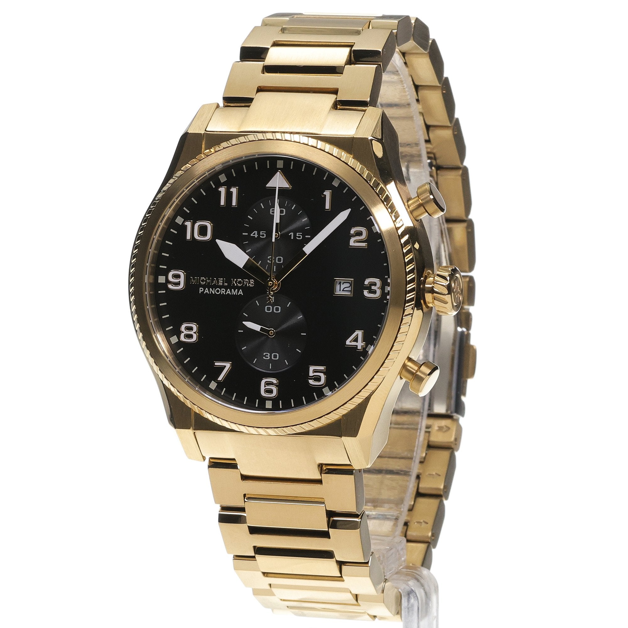 Michael Kors MK9195 black dial gold-tone stainless steel watch