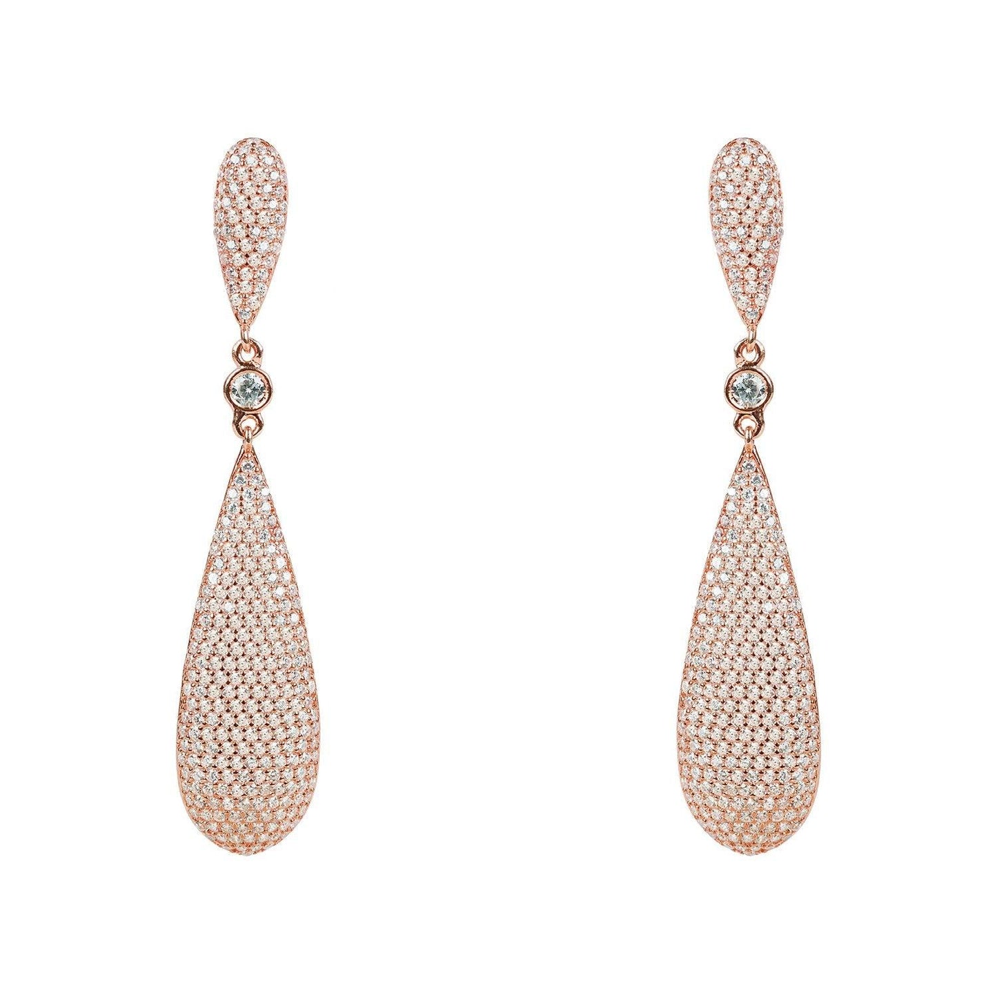 Latelita Coco`s Long Drop Earrings Rosegold - Luxverse