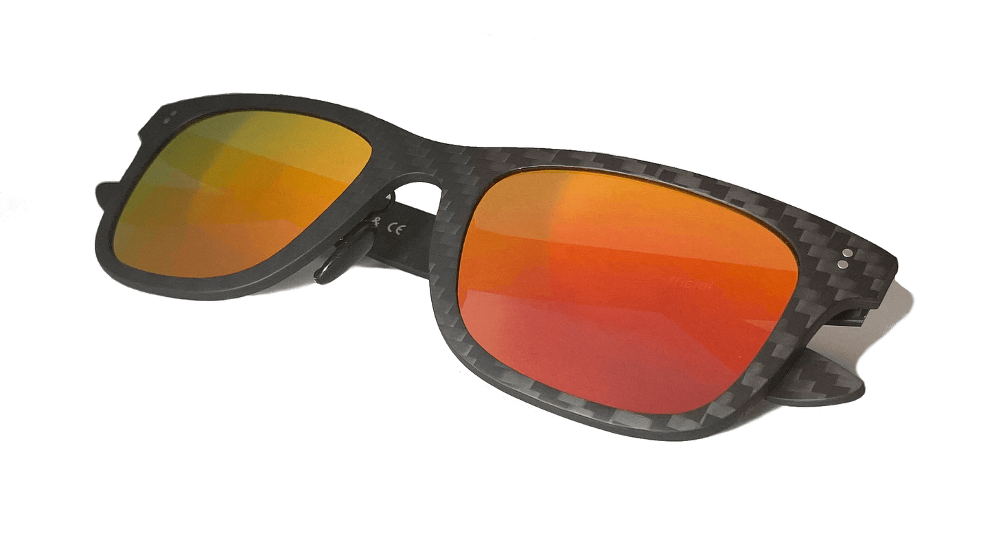Full Carbon Fibre Sunglasses | Polarised Corsica Red - Luxverse