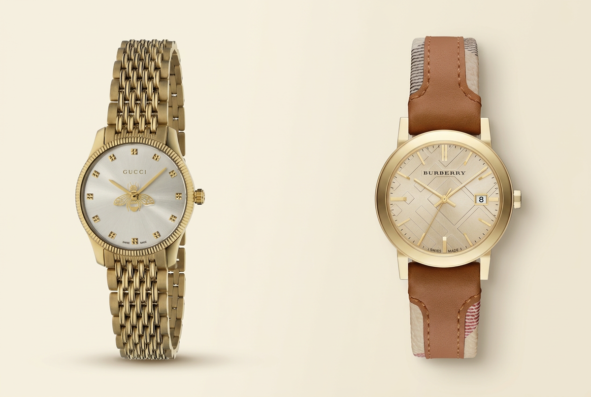 Women's Watches editorial – Gucci and Burberry
