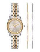 Michael Kors Lexington SET MK4815SET Women's Two-Tone Stainless Steel Watch