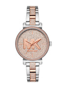 Michael Kors Sofie MK4446 women's rose gold dial two-tone stainless steel watch front view