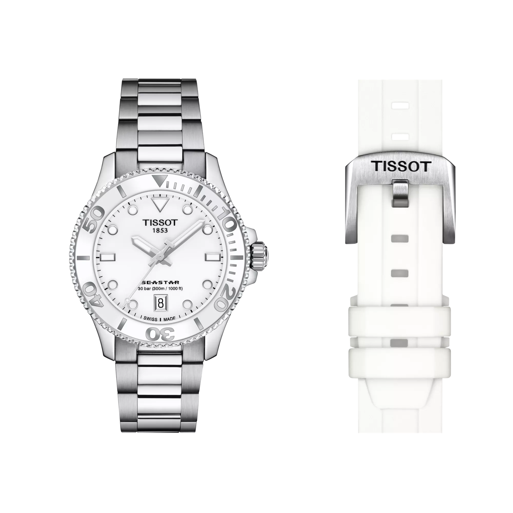 Tissot Seastar 1000 T120.210.11.011.00 Quartz 36mm White Dial Men’s Watch - Luxverse