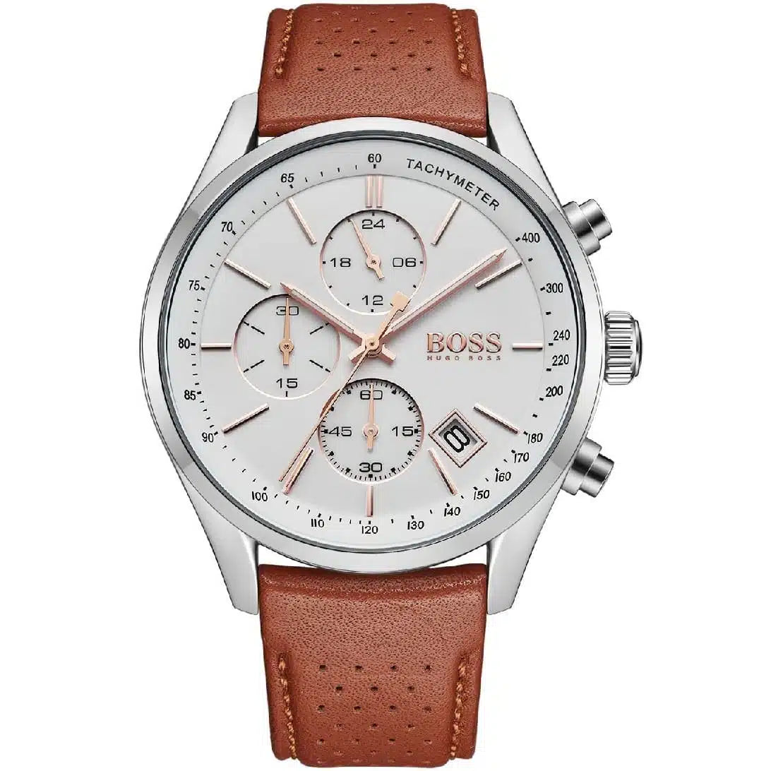 Hugo Boss HB1513475 White Dial Leather Strap – Men’s Watch - Luxverse