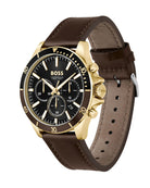 Hugo Boss Brown Leather Strap HB1514100 – Men's Watch - Luxverse