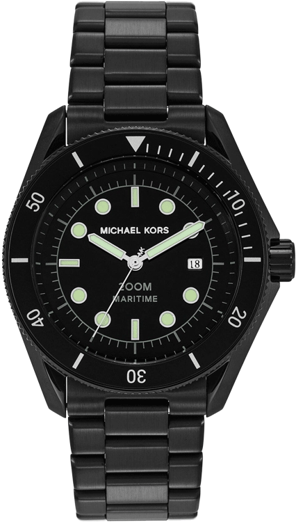 Michael Kors Maritime MK9181 men's black dive watch