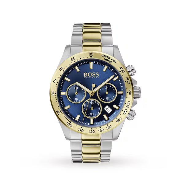 Hugo Boss HB1513767 Hero Silver Gold Wristwatch – Men’s Watch - Luxverse