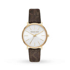 Michael Kors Pyper MK2857 Women's White Dial Brown Leather Watch