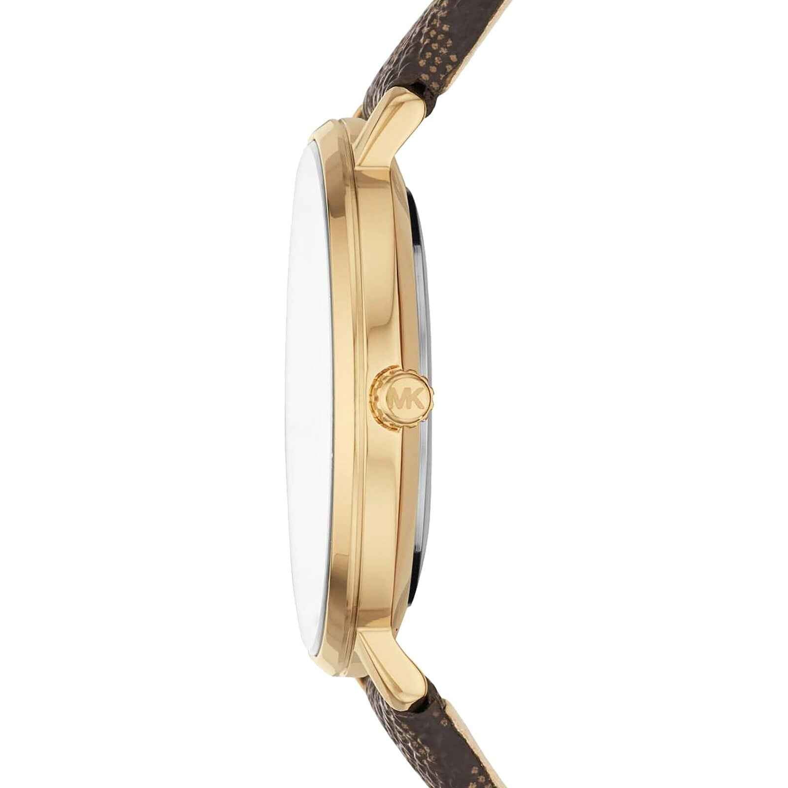Michael Kors Pyper MK2857 Women's White Dial Brown Leather Watch