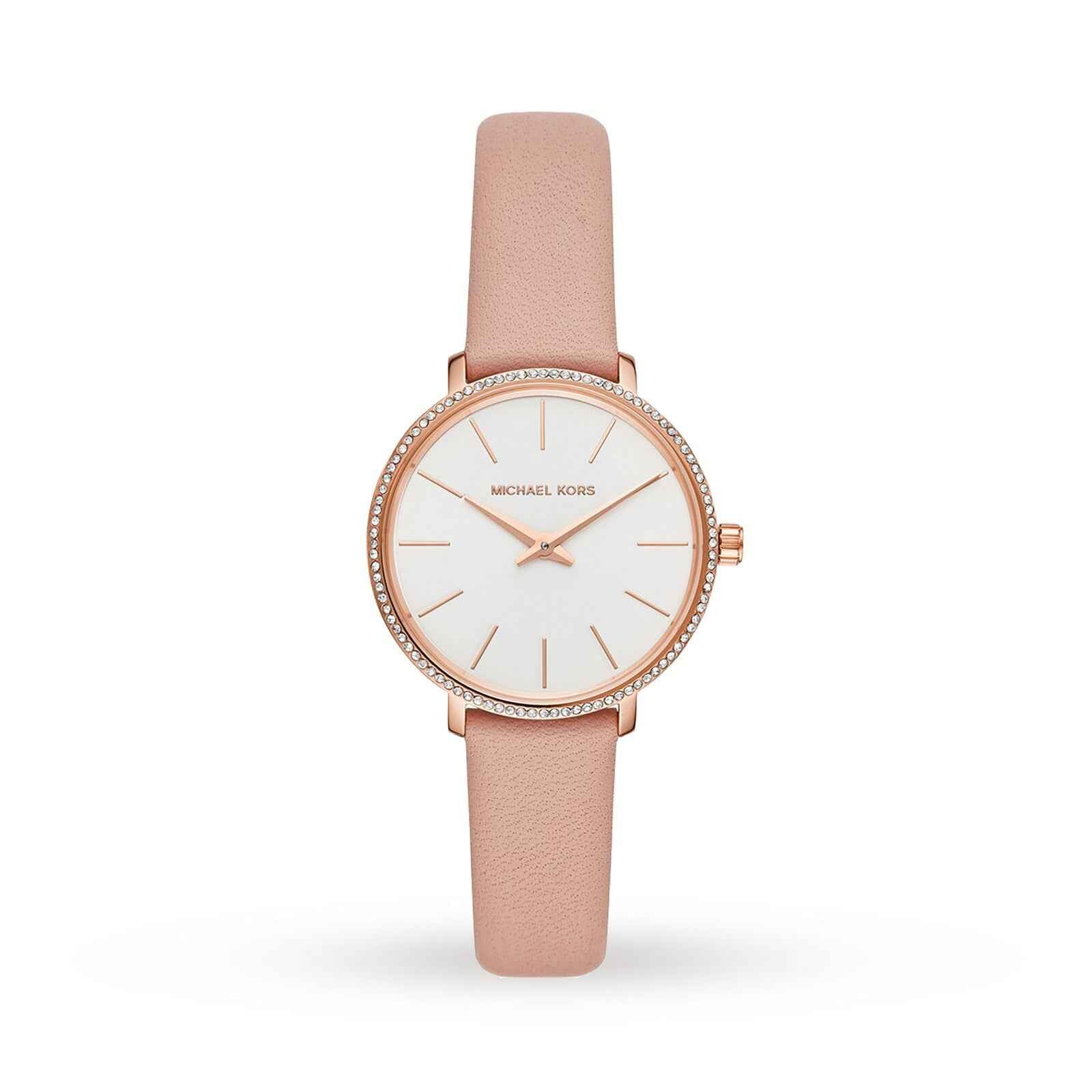 Michael Kors Pyper MK2803 Women's White Dial Pink Leather Watch