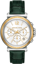 Michael Kors Maren MK7498 women's silver chronograph leather watch