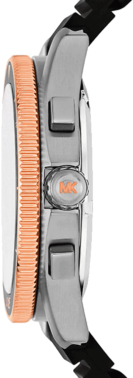 Michael Kors MK9206 stainless steel watch with bronze accents